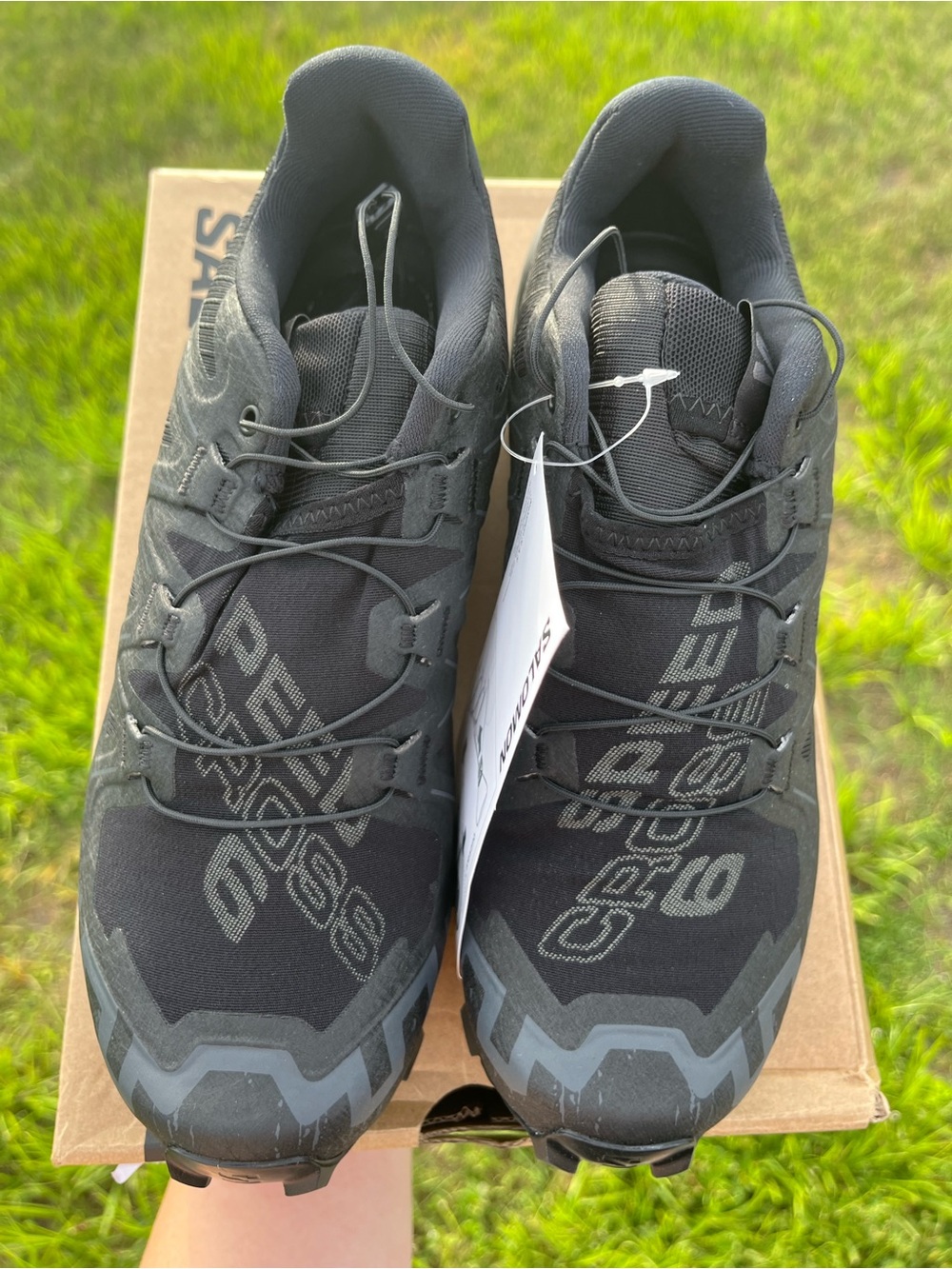NWT Salomon Womans Black Soeedcross 6 Trail Running Shoes Size 7.5 - Picture 10 of 11
